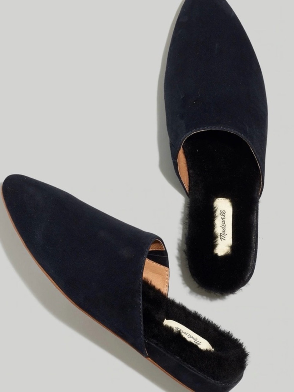 Madewell The Suede Kasey Mule Faux Sherling